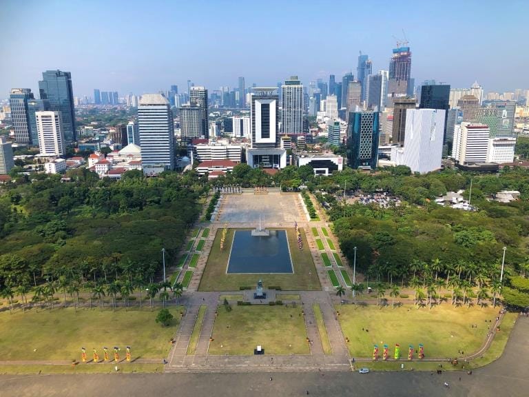 Pemandangan Kota Jakarta dari Puncak Monas